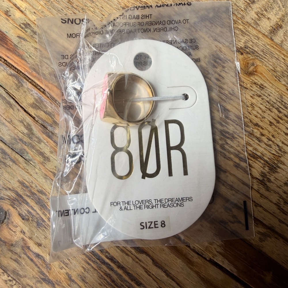 Pink Heart Ring with Gold Accents - Picture 2 of 6